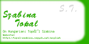 szabina topal business card